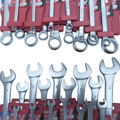 Imagem de Kit Chave Combinada CrV de 06mm a 24mm 18un - MAYLE
