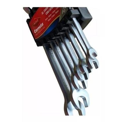 Imagem de Kit Chave Combinada Profissional Com Catraca 7 Peças  Corneta