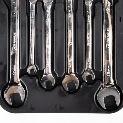 Imagem de KIT CHAVE COMBINADAS CATRACA COM 7PCS 8 a 19MM CROMO VANADIO