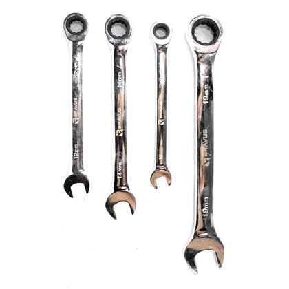 Imagem de KIT CHAVE COMBINADAS CATRACA COM 7PCS 8 a 19MM CROMO VANADIO