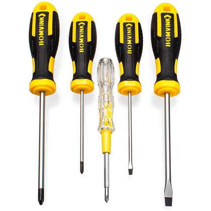 Imagem de Kit Chave De Fenda E Philips Imantada Cabo Emborrachado 5 Peças 