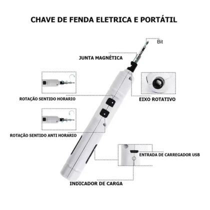 Kit Chave de Fenda Philips Eletrica Parafusadeira Sem Fio Com 12