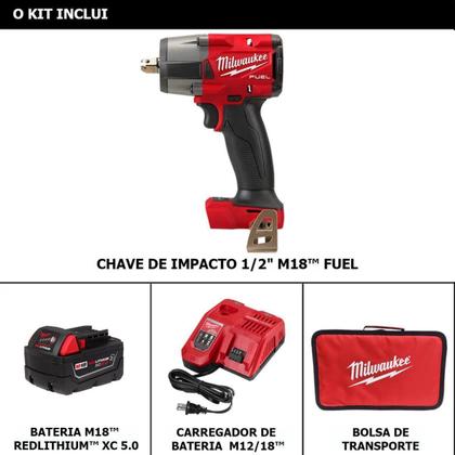 Imagem de Kit Chave De Impacto C 1/2" 18v Fuel 2962P-159 Milwaukee Unica