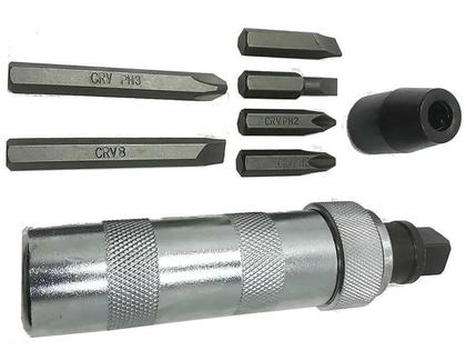 Imagem de Kit Chave De Impacto Manual 1/2 Pol. Profissional Com Bits C