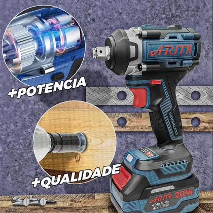 Imagem de Kit Chave De Impacto Profissional 21v 4.0ah + Soquete 35pç