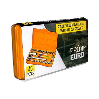 Imagem de Kit Chave Jogo Catraca Soquete 40 peças Pró Euro