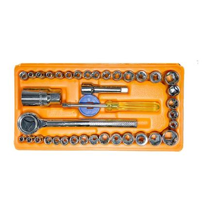 Imagem de Kit Chave Jogo Catraca Soquete 40 peças Pró Euro