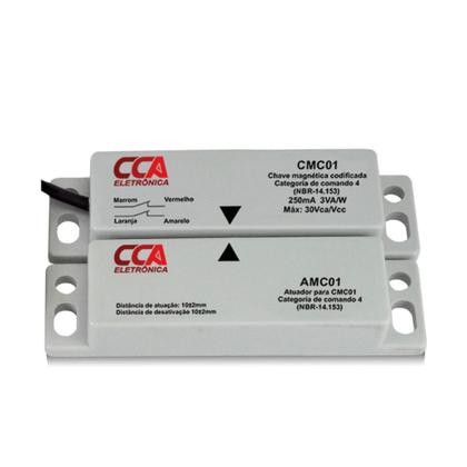 Imagem de Kit Chave Magnética Codificada CMC01 (sensor+atuador) Contatos 2NF - Categoria comando 4