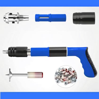 Imagem de Kit Chave Rebitadeira Profissional Rebitador De Pregos Rebites Com Maleta E Acessórios