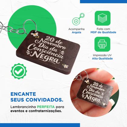Imagem de Kit Chaveiro MDF Consciência Negra 20 de Novembro