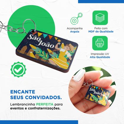 Imagem de Kit Chaveiro MDF Festa Junina São João Encantado