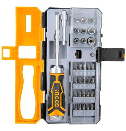 Imagem de Kit Chaves Bits Encaixe 1/4- Profissional 33 Peças Ingco