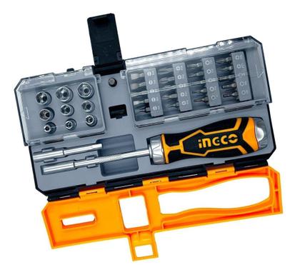 Imagem de Kit Chaves Bits Encaixe 1/4- Profissional 33 Peças Ingco