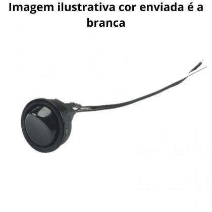 Imagem de Kit Chaves Botão Interruptor Redondo com Fio 6A para Móveis Branco