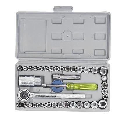 Imagem de Kit chaves catraca reversível soquetes sextavados 40 peças m