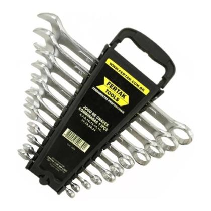 Imagem de Kit Chaves Combinada 11 Pcs ( 6,7,8,10,13,14,15,17,19,22,24M) - Fertak - 4823