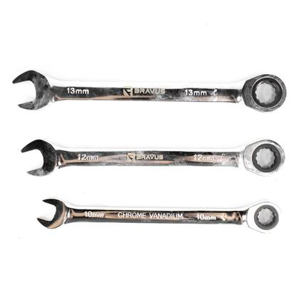 Imagem de KIT CHAVES COMBINADA COM CATRACA 8PCS 8 a 19MM CROMO VANADIO