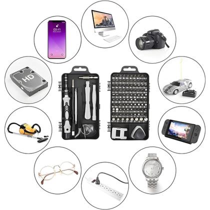 Imagem de Kit Chaves de Fenda de Precisão 115 em 1 Reparo Celular