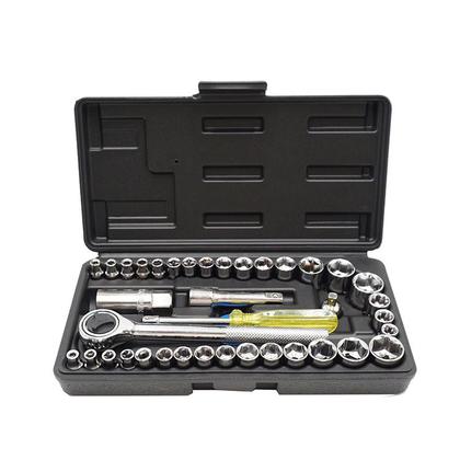 Imagem de Kit Chaves Jogo Catraca Reversível Soquetes 40 Peças Maleta