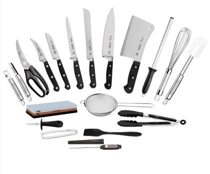 Imagem de Kit Chef Century Tramontina Profissional com Facas Lâminas em Aço Inox 20 Peças 24099027