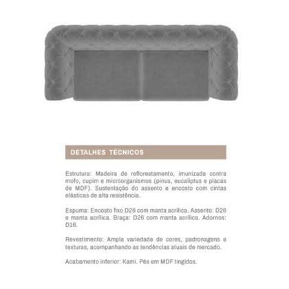 Imagem de Kit Chesterfield Sofá 2 Lug E 2 Poltronas Helena Captonê Living Luxo em Tecido Sintético