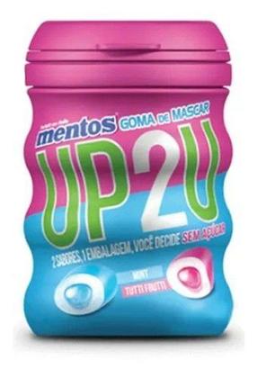 Kit Chiclete Mentos 6x56g Garrafinha Up2u Imagem de Kit Chiclete Mentos 6x56g Garrafinha Up2u