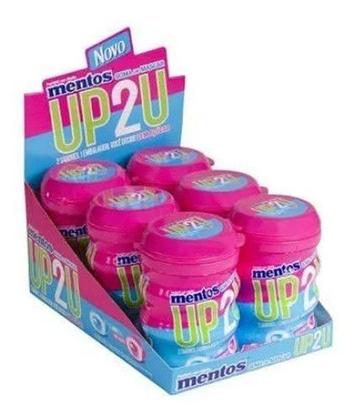Kit Chiclete Mentos 6x56g Garrafinha Up2u Imagem de Kit Chiclete Mentos 6x56g Garrafinha Up2u