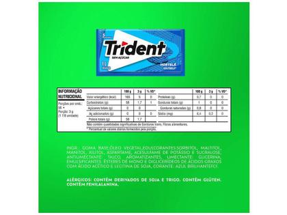 Kit Chiclete Trident 5s Hortelã 2 Display com - 21 Unidades Cada 8g Imagem de Kit Chiclete Trident 5s Hortelã 2 Display com