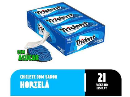 Kit Chiclete Trident 5s Hortelã 2 Display com - 21 Unidades Cada 8g Imagem de Kit Chiclete Trident 5s Hortelã 2 Display com