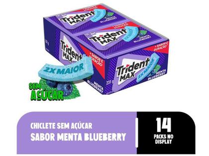 Imagem de Kit Chiclete Trident Max Menta Blueberry 
