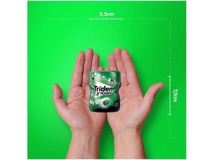 Kit Chiclete Trident X Senses Spearmint Menta - Display de Garrafa 12 Unidades de 54g Imagem de Kit Chiclete Trident X Senses Spearmint Menta