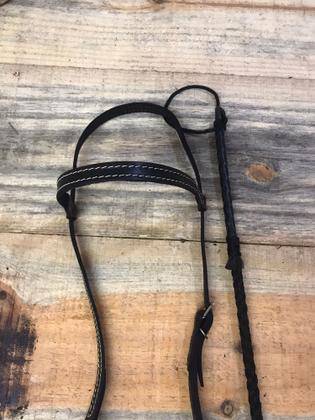 Imagem de Kit Chicote Tala trançada + Cabeçada Goianinha Para Passeio Cavalgada