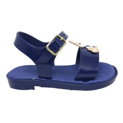 Imagem de Kit Chinelo De Elastico Infantil Menino Macio E Sandalia Urso Azul Criança Leve Macia Confortavel 