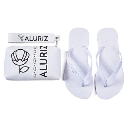 Imagem de Kit Chinelo e Bolsa de Mão Necessaire Aluriz