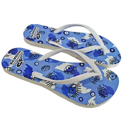 Imagem de Kit Chinelo e Rasteira Moda Pé 2 Pares Multicolorido