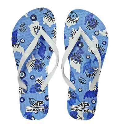 Imagem de Kit Chinelo e Rasteira Moda Pé 2 Pares Multicolorido