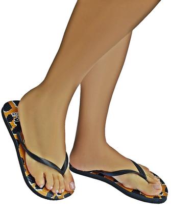 Imagem de Kit Chinelo e Rasteira Moda Pé 2 Pares Multicolorido