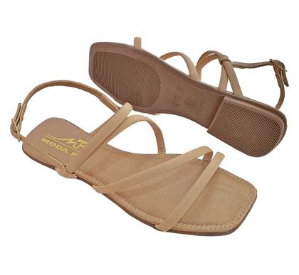 Imagem de Kit Chinelo e Rasteira Moda Pé 2 Pares Multicolorido