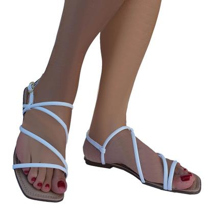 Imagem de Kit Chinelo e Rasteira Moda Pé 2 Pares Multicolorido