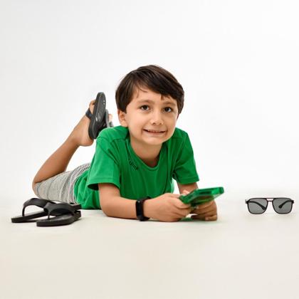 Imagem de kit Chinelo Infantil Menino Masculino Personagem Hulk Barato Leve Casual + Game Boy + Relógio