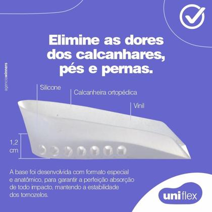 Imagem de Kit Chinelo Uniflex Para Esporão Massageador + Calcanheira