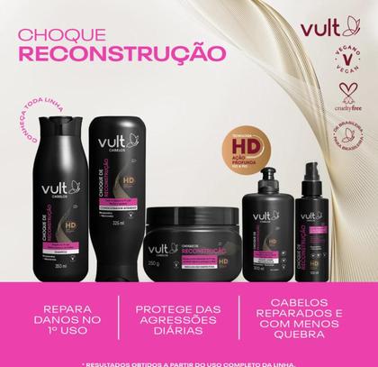 Imagem de Kit Choque De Reconstrução Shampoo + Condicionador  - Vult