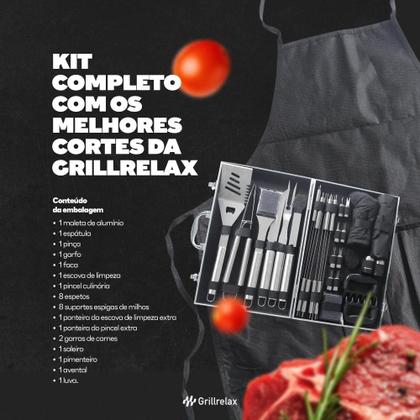 Imagem de Kit Churrasco 31 Peças Completo Aço Inox Com Maleta de Transporte Grillrelax