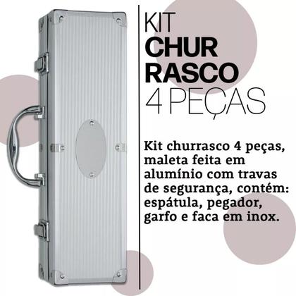 Imagem de Kit churrasco casita com 4 pecas + maleta