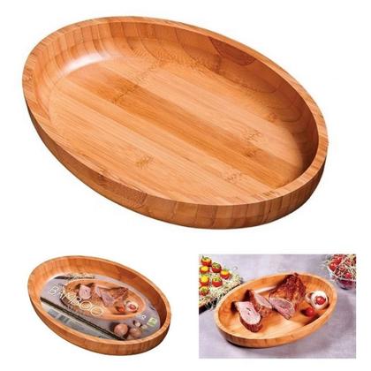 Imagem de Kit Churrasco com 3 Itens Tabua, Travessa Oval e Petisqueira com Divisorias em Bambu Mor