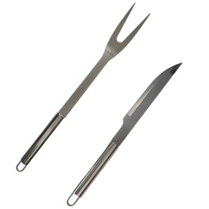 Imagem de Kit Churrasco Pegador Espátula Pincel Estojo Utensílios Inox