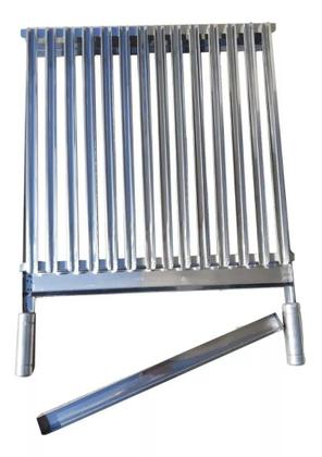 Imagem de kit Churrasqueira Gira Grill Giratória Com 4 Espetos inox + grelha Parrilha argentina 