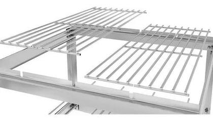 Imagem de Kit Churrasqueira Giratória 4 Espetos Elétrica Rotativa Inox 430 Bivolt Motor WEG + Espeto Grelha + 2 Grelhas Auxiliares