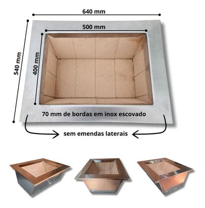 Imagem de Kit Churrasqueira Gourmet média Inox 3 tubos