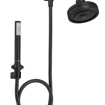 Imagem de Kit Chuveiro Acqua Plus Flexivel PVC Black Matte 1990.BL.STD.KIT.MT Deca